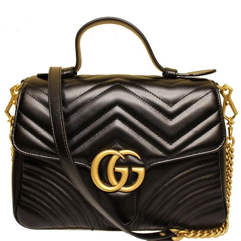 gucci black gg marmont small top handle bag|Gucci Marmont velvet handbag.